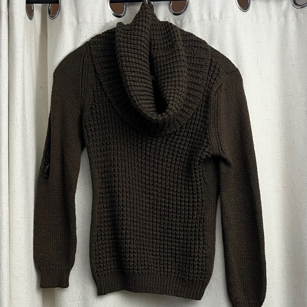 Angel Of The North Dark Brown Cowl Neck Sweater